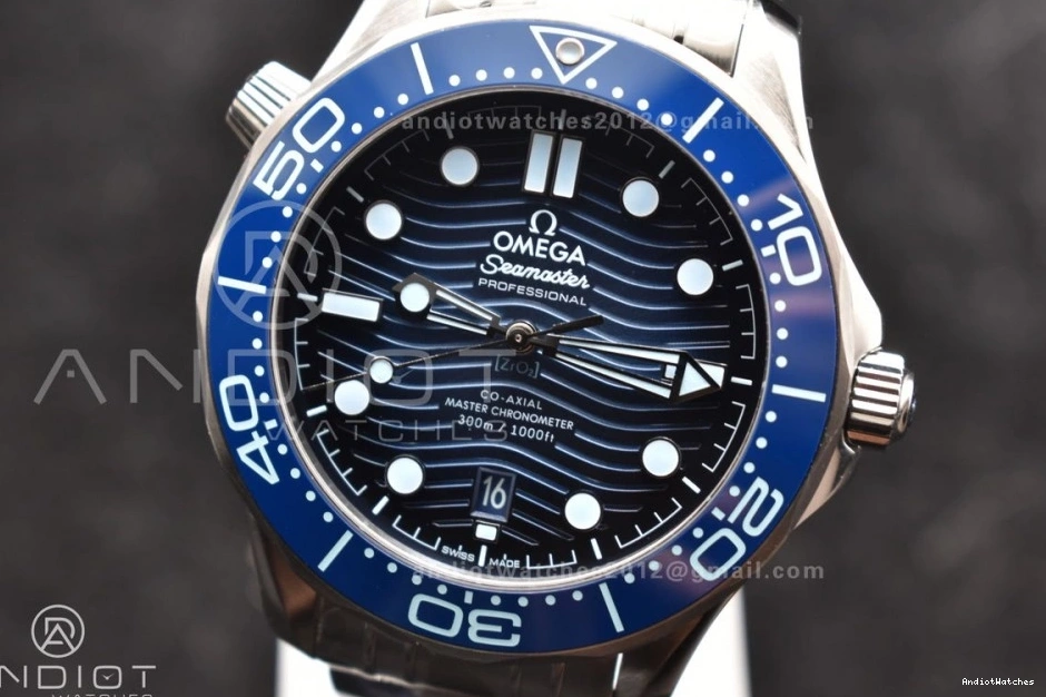 VSF Functional 1068 SS Best 300 Bracelet Dial Blue 1:1 Summer on Edition A Seamaster 0329